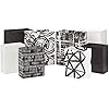 Assorted Black and White Gift Bags (8 Bags: 4 Medium 9", 4 Large 13") for Weddings, Graduations, Retirements, Valentine's Day, Halloween