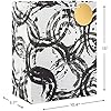 Assorted Black and White Gift Bags (8 Bags: 4 Medium 9", 4 Large 13") for Weddings, Graduations, Retirements, Valentine's Day, Halloween