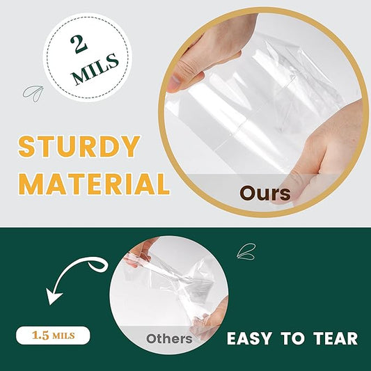 Cellophane Bags Plastic Gift Bag Clear Cookie Treat Bags with Twist Ties for Party Favor Bag(100PACK,6x10inch)