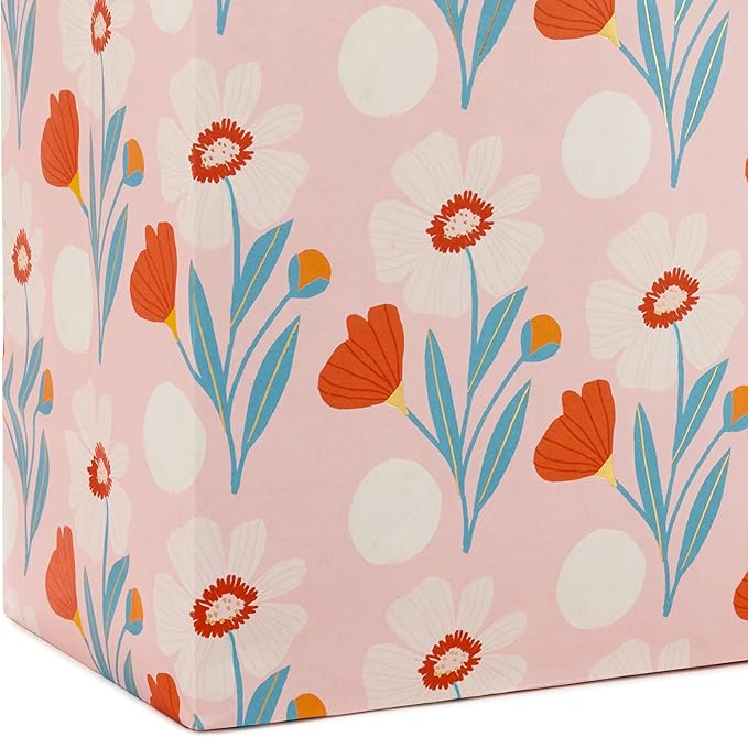 Spring Gift Bags in Assorted Sizes (8 Bags: 4 Medium 9", 4 Large 13") Florals, Lemons, Teal, Pink and Yellow for Easter, Birthdays, Mother's Day, Bridal Showers
